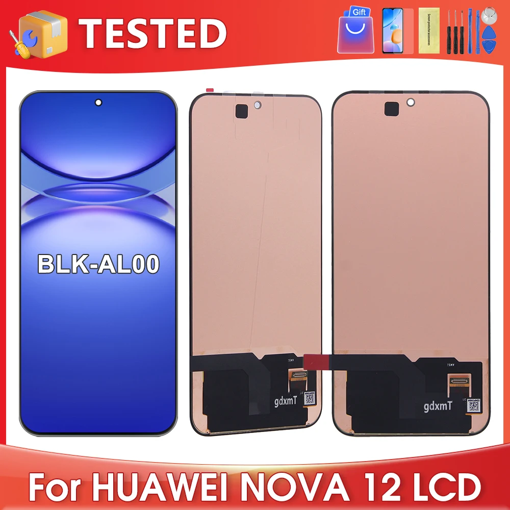 6.7''For HUAWEI Nova 12 For nova 12 BLK-AL00 LCD Display Touch Screen Digitizer Assembly Replacement