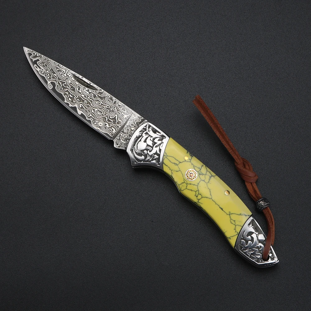 XUANFENG Damascus Outdoor Knif - Edc Carry Knife recension och pris