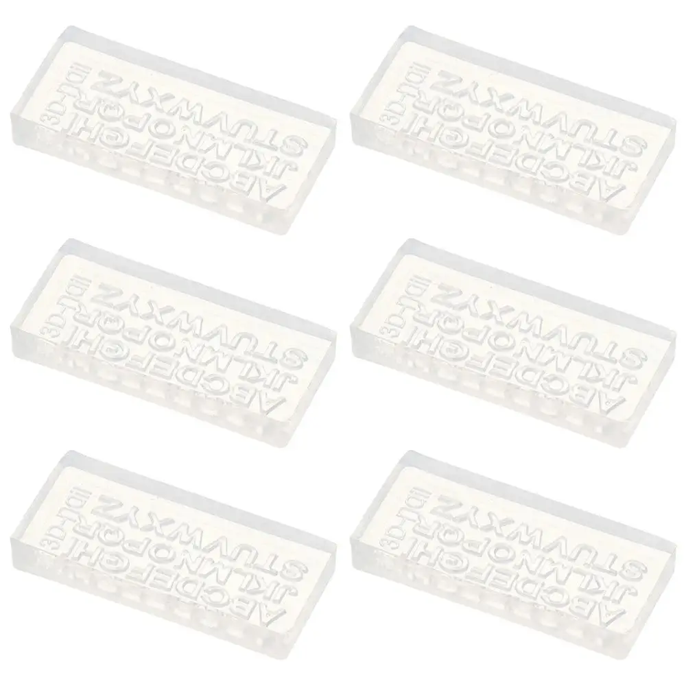 Silicone Transparent Letter Nail Molds 40*18mm Transparent Mini a-Z Alphabet Silicone Nail Mold Nail Accessories For Girls
