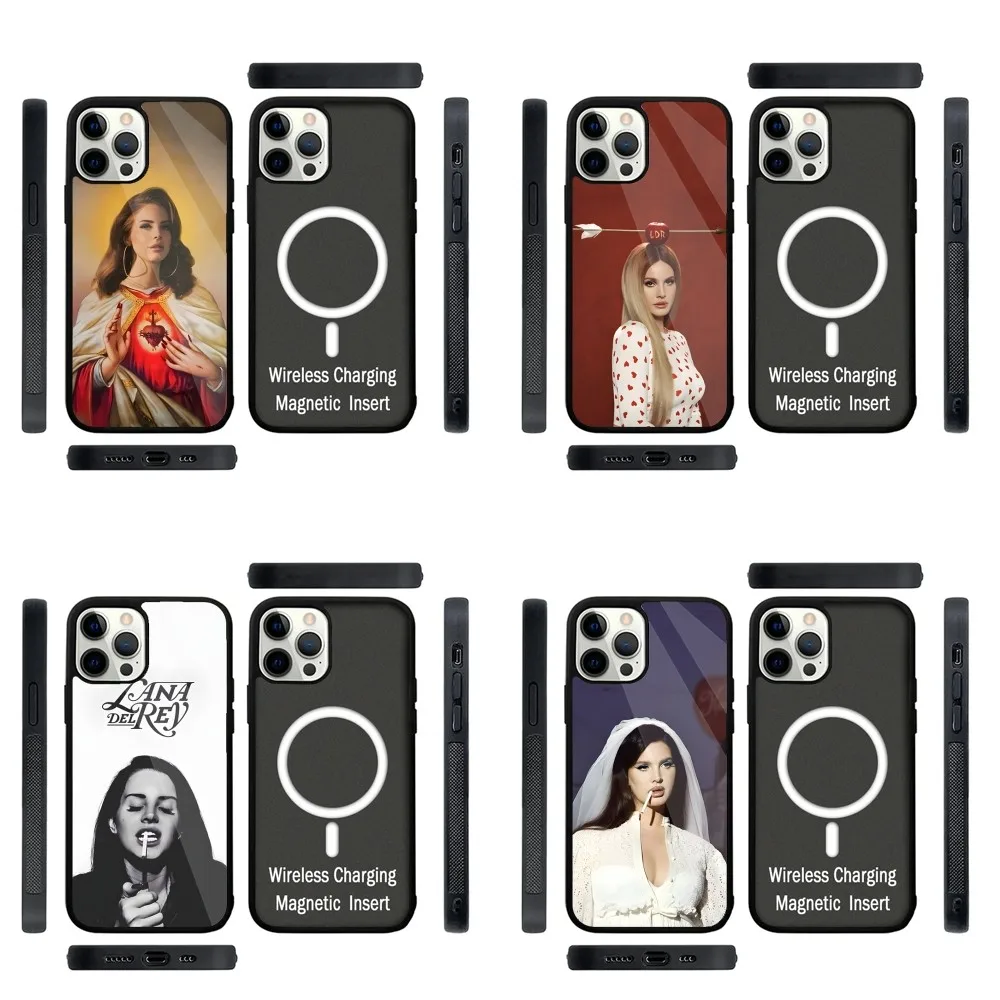 L-Lana Del Rey Singer  Phone Case Strong Magnetic For IPhone 15,14,13,Pro,Max,Plus,11,12,Mini For Magsafe Wireless Charging