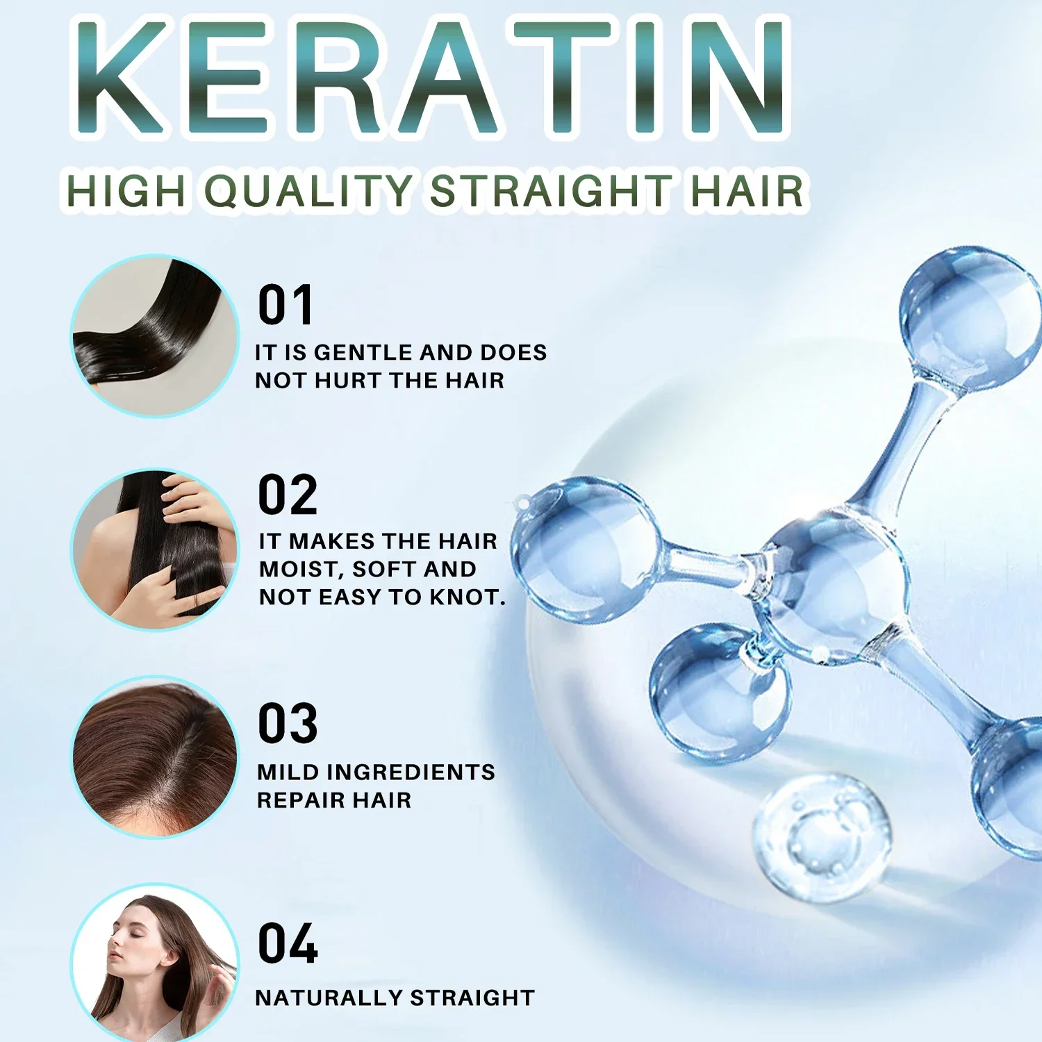 Keratine crème voor het gladmaken van haar Keratinecrème voor het gladmaken van haar Professionele keratine voor het permanent steil maken van haar