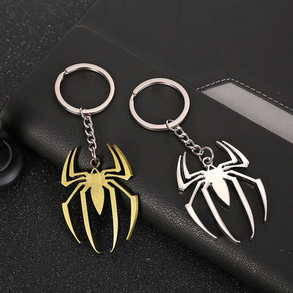 

1Pc Universal Fashion Creative Car 3 Colors Spider Metal Keychain Stylish Key Rings Decorative Keyring Car Interior Accessories