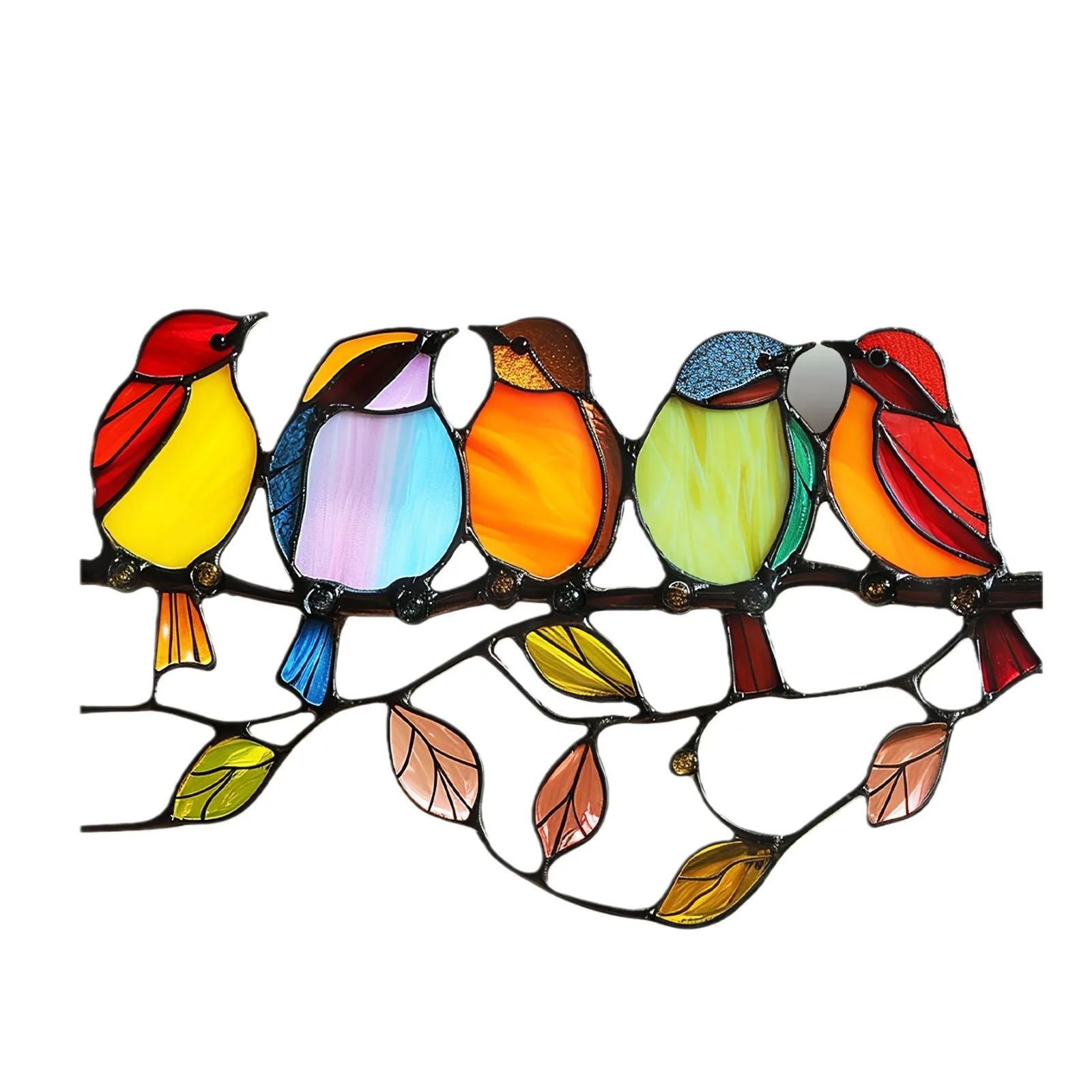 Colored Bird Sun Catcher Glass Windows Patio Decor Exquisite Gifts Bird Lovers