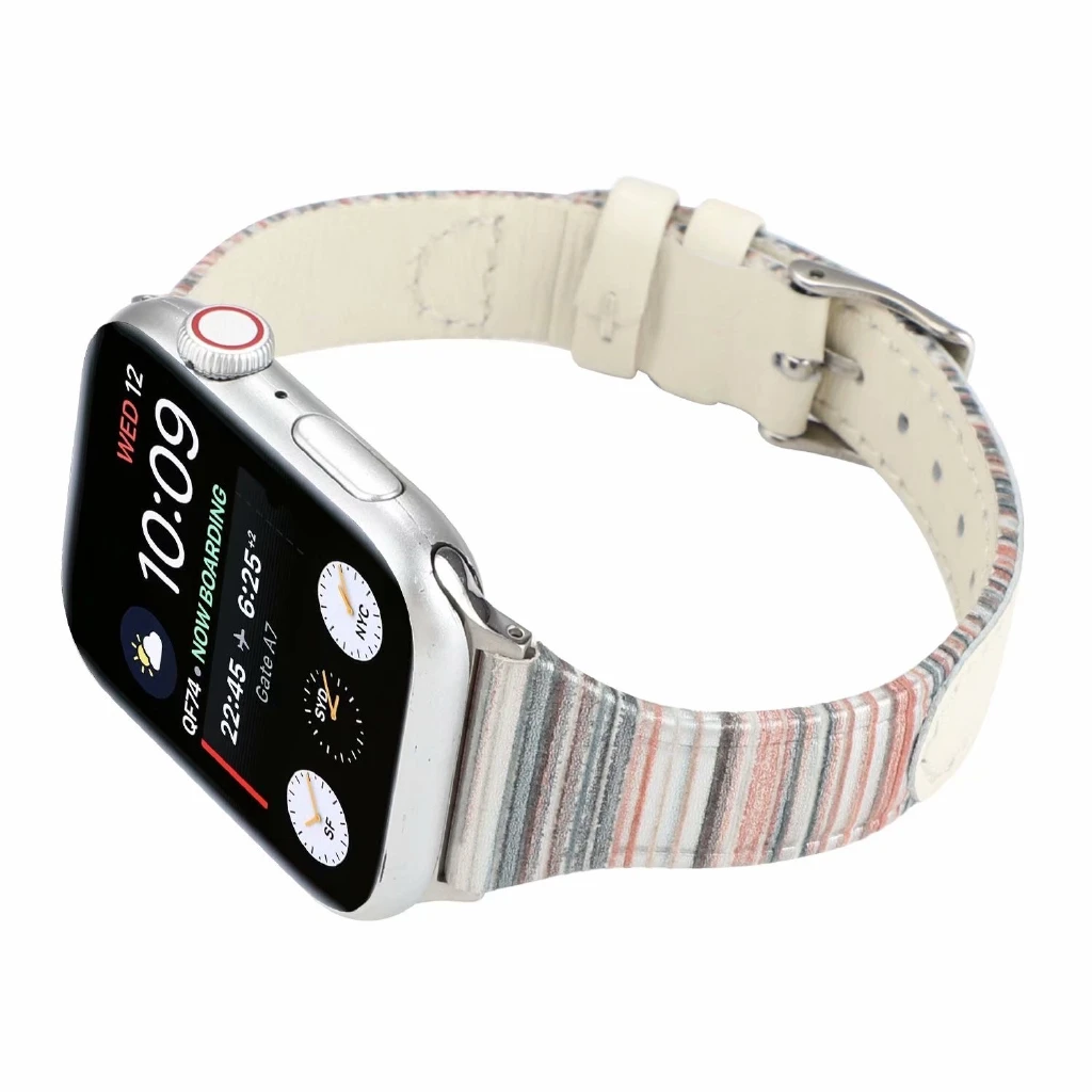Dòng Đồng Hồ Apple 6 Se 5 4 3 2 1 Vòng Tay Nữ Dây Dây Da Chính Hãng Dành Cho IWatch 42Mm 44Mm Đồng Hồ Thông Minh Phụ Kiện