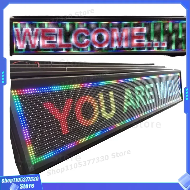 P10 Full Color Mini LED Display 512 Pixel Density 600CD Brightness Banner Screen for Welcome Signage with 1 Year Warranty