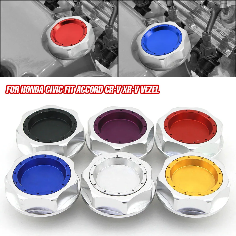 

Car Oil Fuel Tank Cap Aluminum Engine Filler Machine Oil Cover for Acura RSX(All Model) 2002-2006 Racing Oil Tank Plug Covers