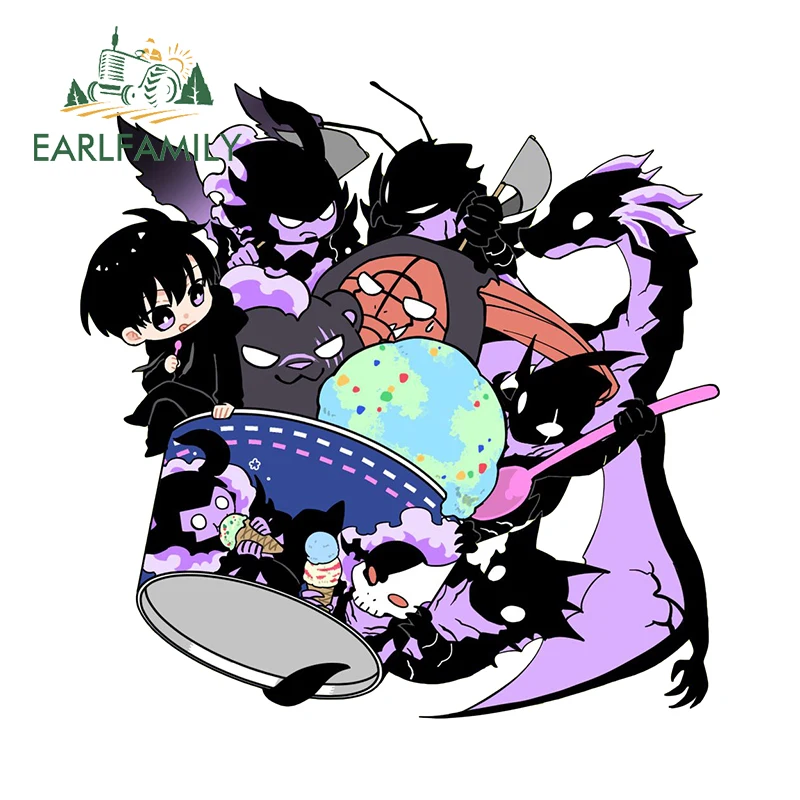 EARLFAMILY For Solo Anime Cute Peeker Car Stickers Interesting Cartoon Style Graphics Decals Cool Car Accesorios Para Auto - Image 5