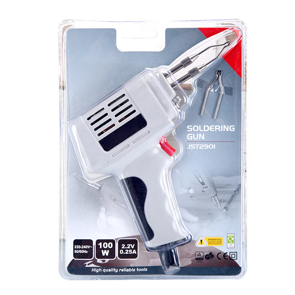 Imagem -06 - Industrial de Alta Potência Ferro Elétrico Soldagem 100w 220v Solda Armas Tocha Solda Reparação Ferramentas Hot Air Heat Gun ue Plug