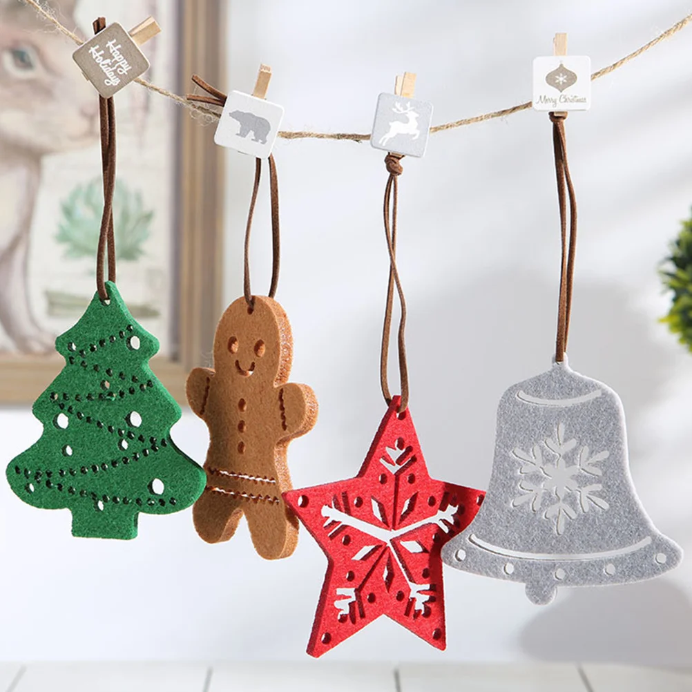 

10Pcs Gingerbread Man Hanging Christmas Foams Ornaments Xmas Tree Decorations Xmas Party Favor Holiday Decor Christmas Pendants