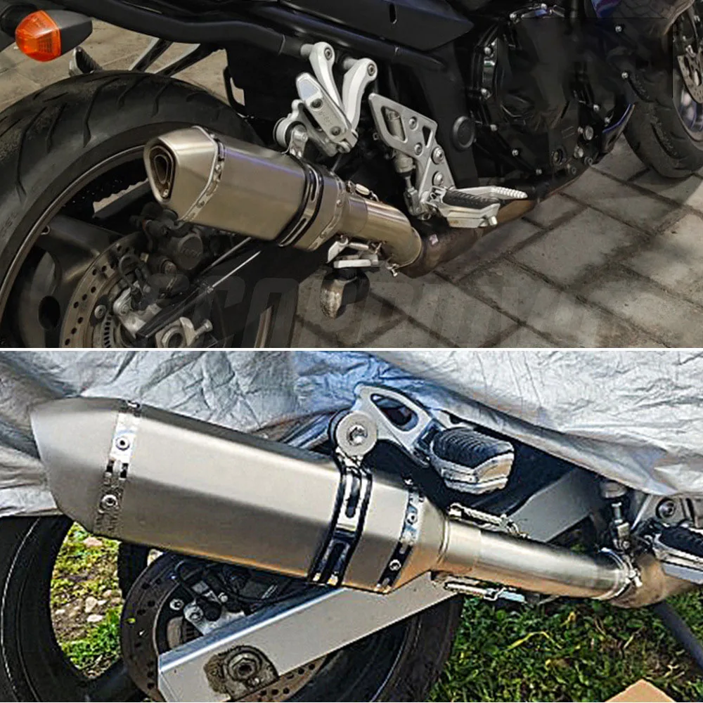 For Suzuki GSF650 GSX650F 2007-2016 GSF1250 07-18 GSX 650 1250 Escape Slip-On Motorcycle Exhaust Pipe With Muffler Mid Link Pipe 3