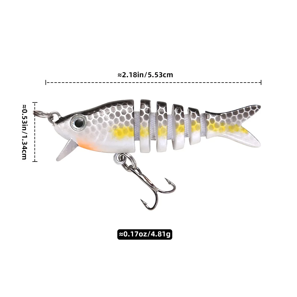 Billings Segment Tongue Plate Mehrteiliger Köder 5,5cm 4,5g Mehrteiliger Mikro-Bionik-Köder Hartköder für Salzwasser-Angeln – Detail 2