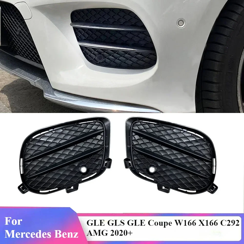 

Front Bumper Lip Grille Fog Lamp Hoods Cover Trim Styling For Mercedes Benz GLE GLS GLE Coupe W166 X166 C292 AMG 2020+