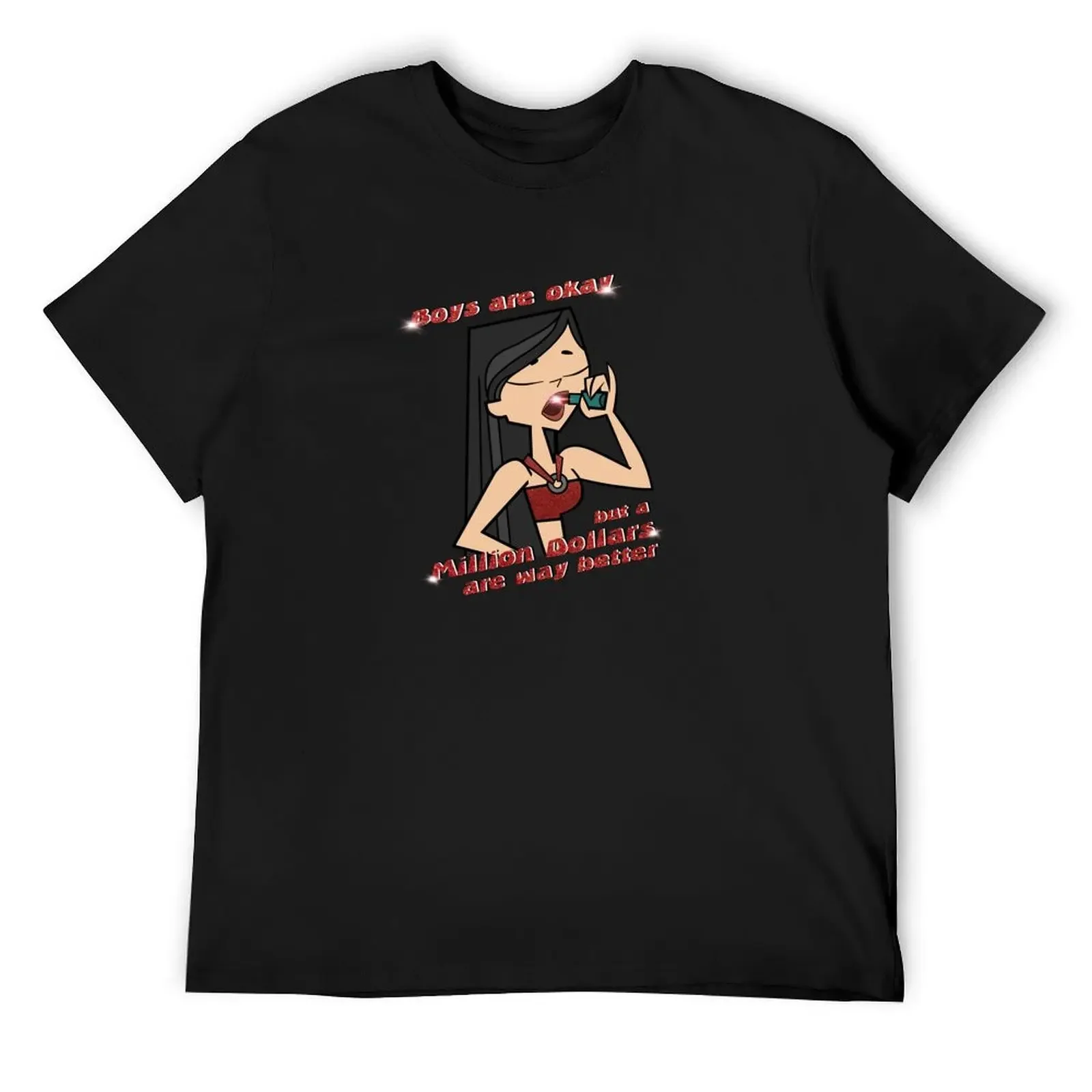 Heather - Total Drama - No Boys, Millions Only T-Shirt custom t shirt basketball graphic tees Men's t-shirt