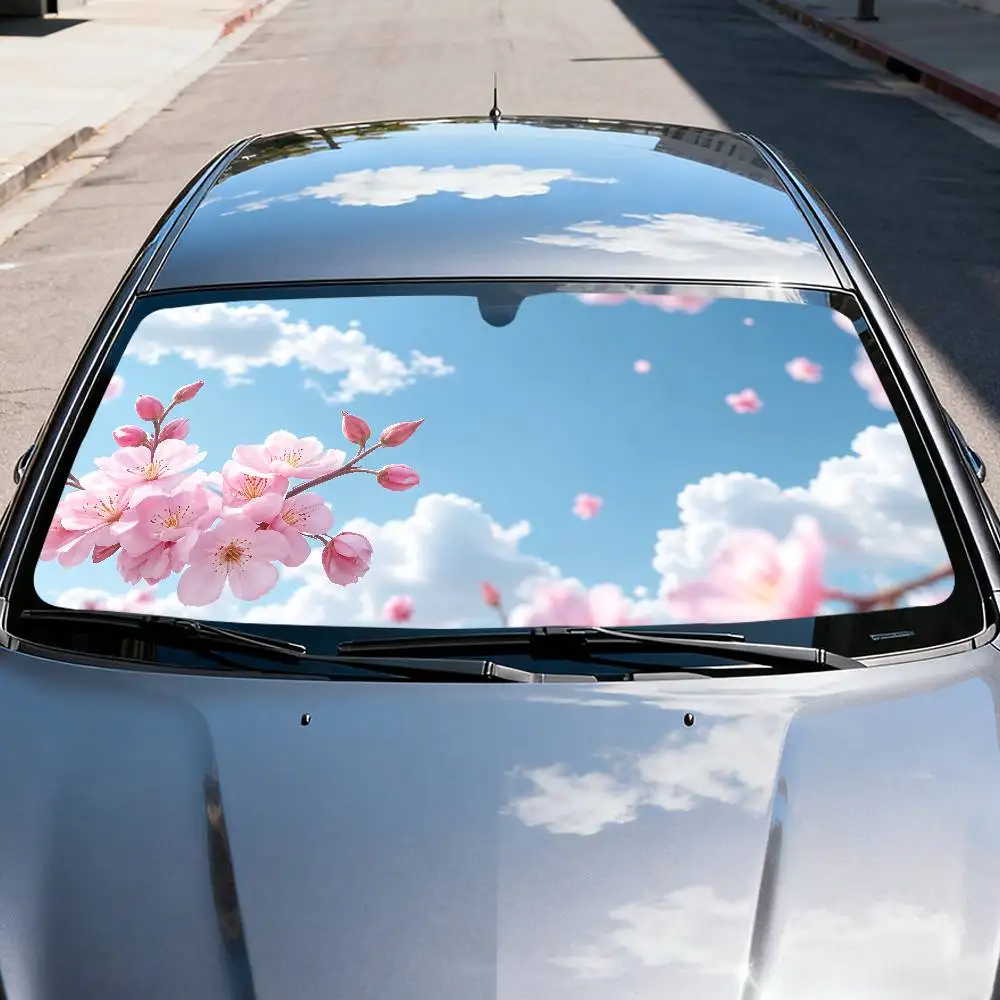 Cherry Blossoms Car SunShade Windscreen Cover Shade Car SunShade UV Rays Car Sun Visor Protector