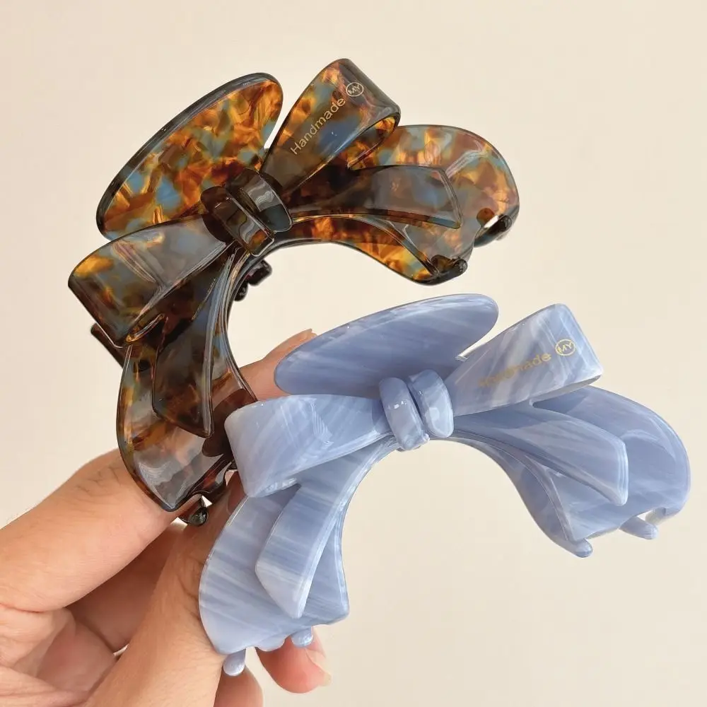 

Fashion Acetate Acetic Acid Bow Hair Claw Small Korean Style French Shark Clip High Ponytail Clip Geometry Hair Crab Clip Girls