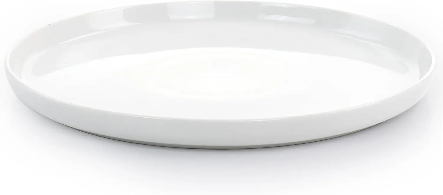 طقم أواني طعام سيراميك رفيعة مكون من 16 قطعة من وايت ديكو باللون الأبيض