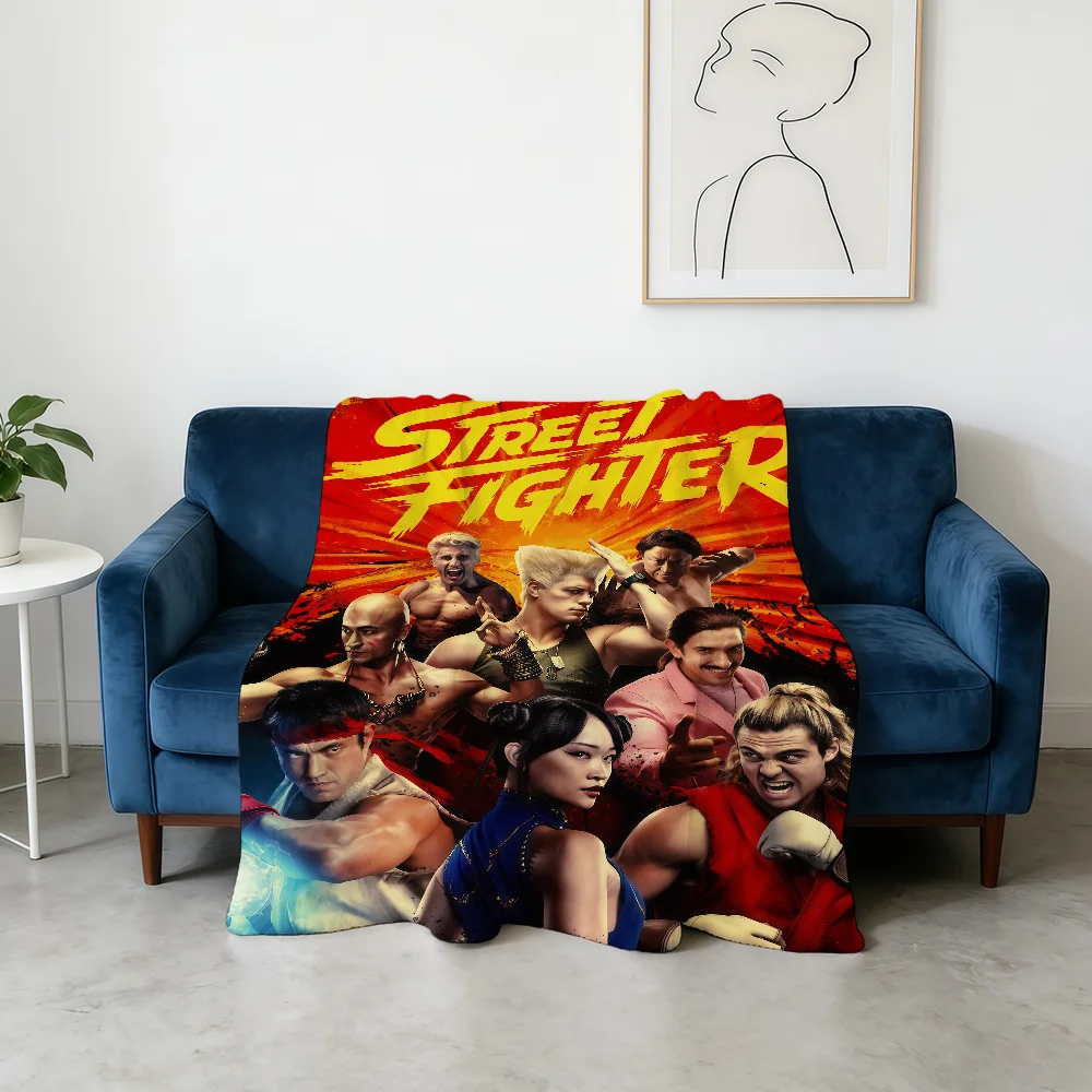 S-STREET F-FIGHTER-ES 2026 Movie Blanket Flannel Warm Soft Throw Blanket For Room Sofa Childish Birthday Gifts