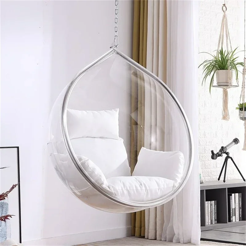 Hanging Ball Space Chair Glass Ball Indoor Hanging Chair Hanging Basket Nordic Outdoor Swing Home Stay Transparent Bubble Chair