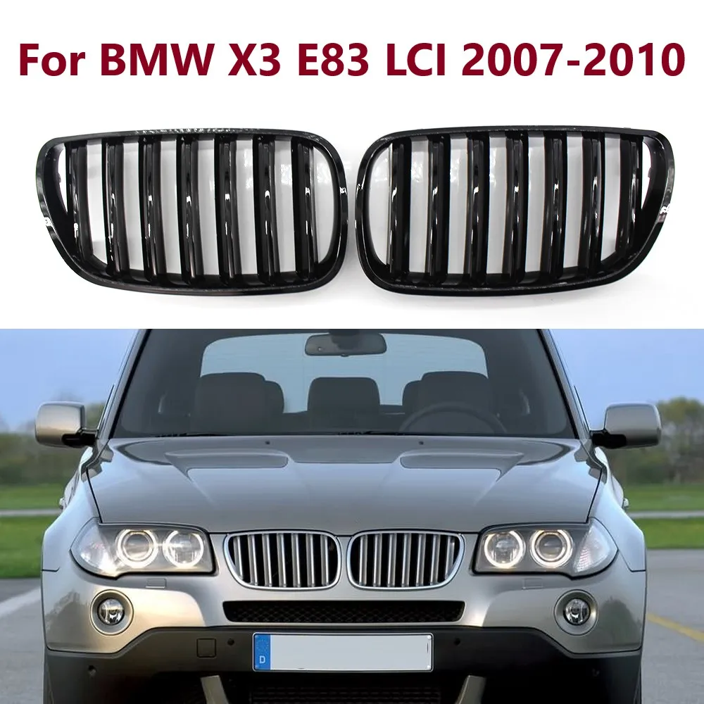 

Car Front Gloss Black Bumper Kidney Sport Grilles Hood Grill For BMW X3 E83 LCI 2007 2008 2009 2010