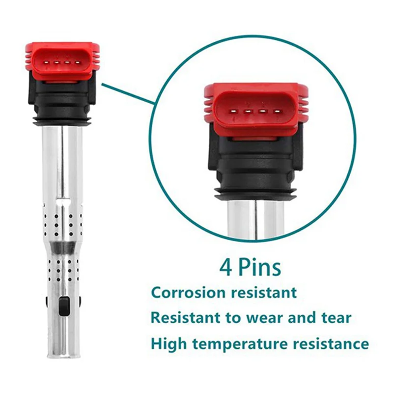 

Ignition Coil Pack 4X Set 06E905115E For A4 A5 R8 VW Golf GTI 2.0T FSI Engine 06E905115E 06E905115A