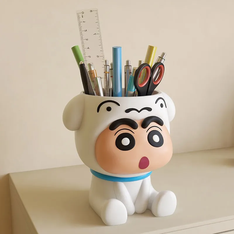 Estuche de Lápices de Shin Chan, Diseño de Dibujos Animados, Estuche de Lápices Shin-Chan, Juguete Decorativo, Organizador de Escritorio, Portalápices Bonito