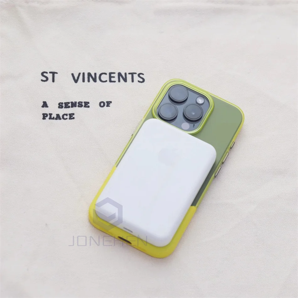 Detachable Splicing Hard Magnetic PC Case For Magsafe Matte Clear 2 IN 1 Back Cover For iPhone 16 15 14 13 12 Pro Max Shockproof