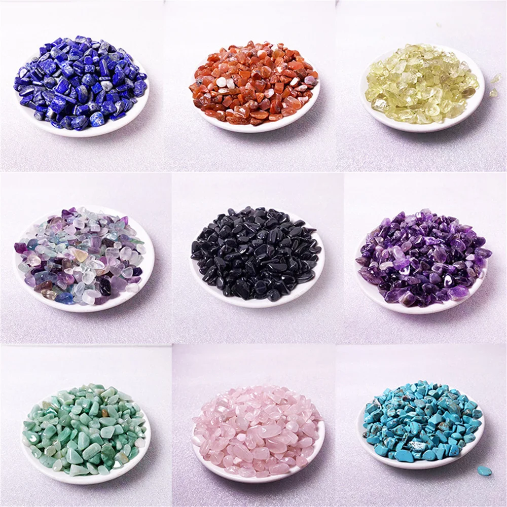 Natural Stones Gravel Crystals Chip Quartz Ore Minerals Reiki Healing Tumbled Agates Specimen Home Aquarium Fish Tank Decoration