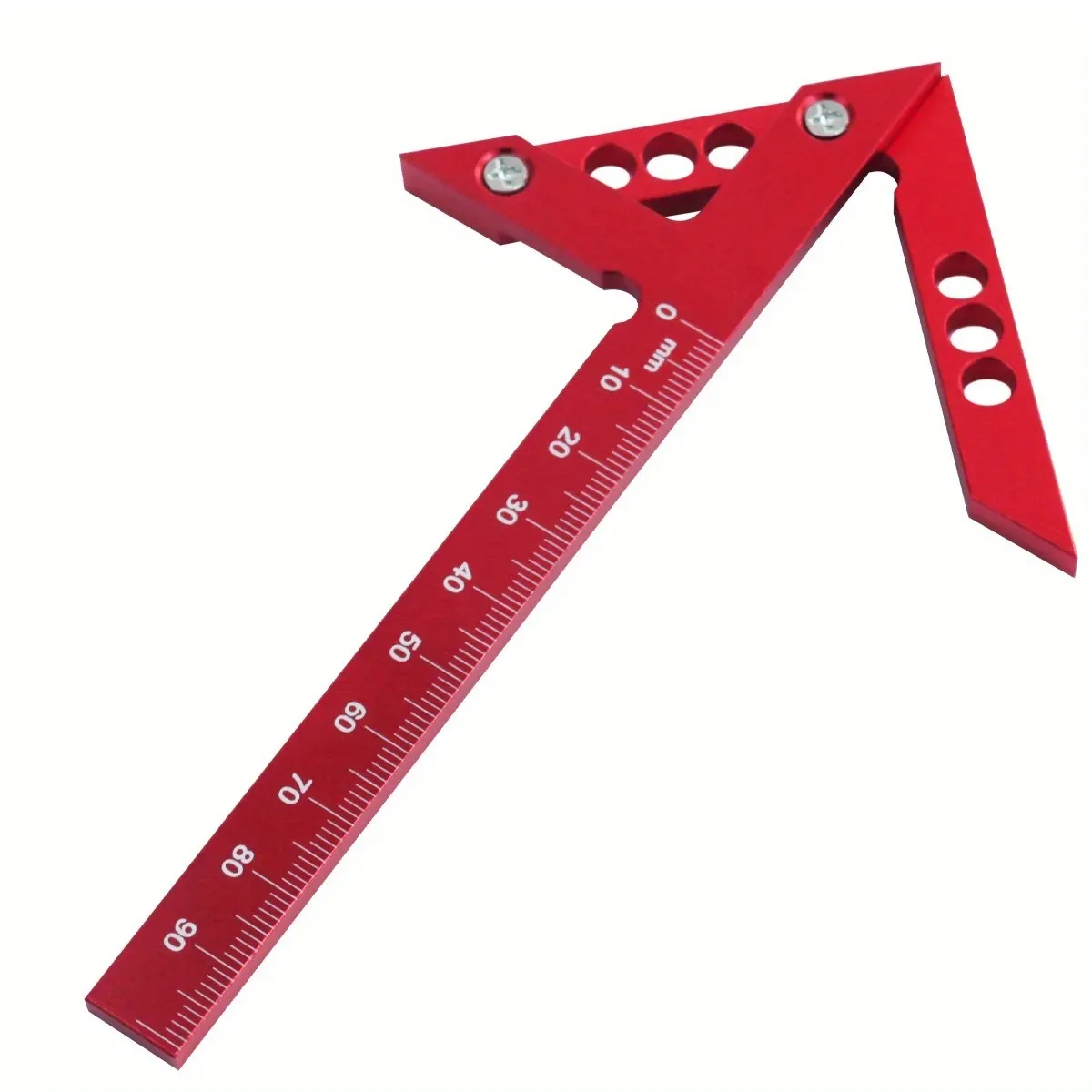 Center Finder, Holzbearbeitung, quadratisch, 45–90 Grad, rechtwinklig, Linienlehre, Aluminium, Center Scribe, Zimmermannslineal, Holz-Messwerkzeug – Detail 9