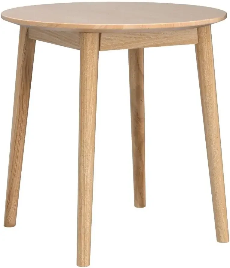 Mesa de comedor redonda pequeña de 28,3 pulgadas para 2, mesa de comedor de cocina de madera que ahorra espacio, mesa de comedor de madera rústica moderna de mediados de siglo |