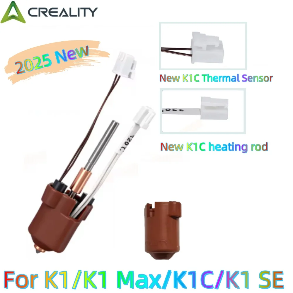 Zestaw ceramicznego bloku grzejnego Creality K1C, w całości metalowa dysza do szybkiej wymiany, zestaw ceramicznego gorącego końca do drukarki 3D K1C