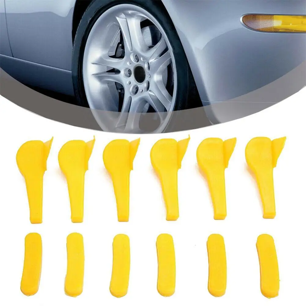 12pcs/set Tyre Changer Tire Machine Parts Yellow Plastic Protective Gasket Pad Tireless Bird Head Pad Wheel Protection Pad