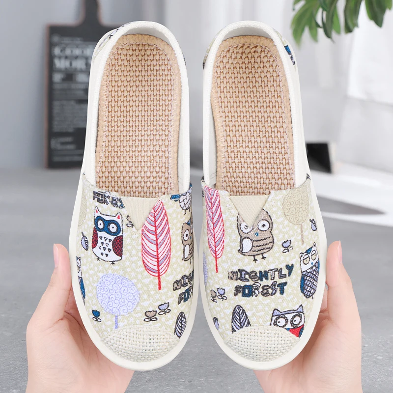 Round Toe Espadrille Shoes Casual Female Sneakers Dress Flats Women Slip-on New Slip On Breathable Summer Leisure Canvas Slip-On