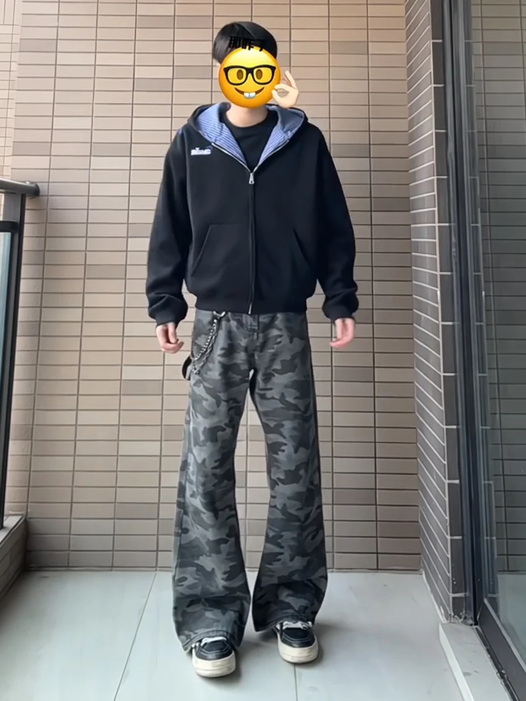 

Cleanfit Camouflage Workwear Pants Men's American High Street Vibe Trousers Lift Waist Slimming Micro Flared Jeans