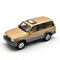 JKM 1/64 Model Car Land Cruiser LC80 1994 Vintage Diecast Classic JDM Model Car Vehicle Hobby for Teenagers Gifts Collection