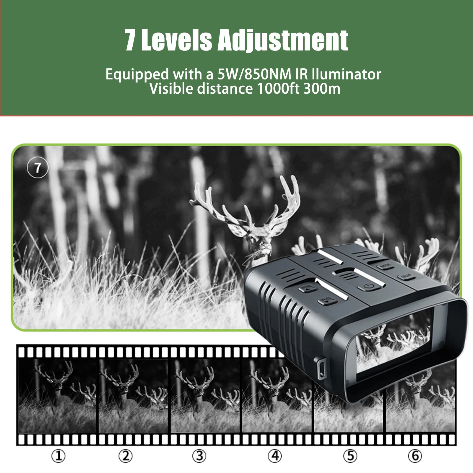 4K Night Vision Binocular Device 10x Digital Zoom Full Dark 800m Infrared WiFi Telescope For Hunting Camping Video Record