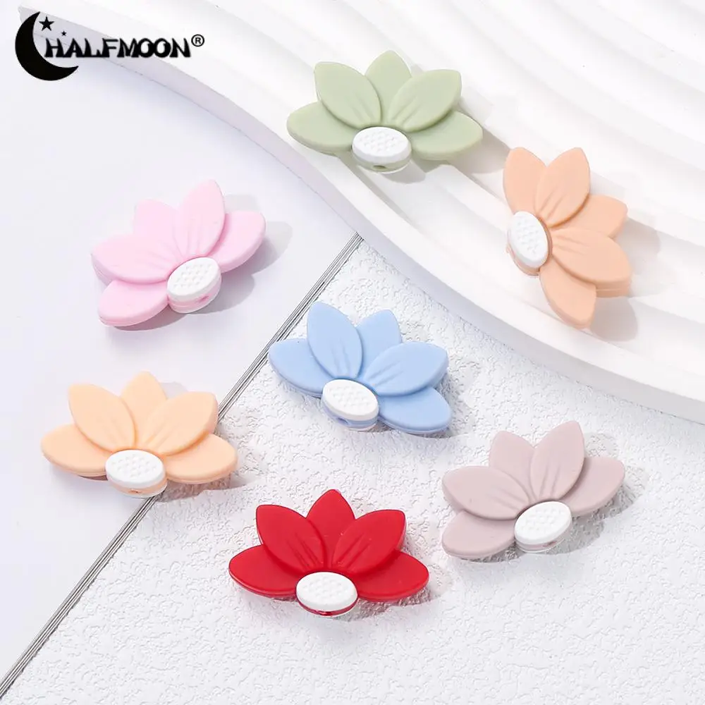 10Pcs New Silicone Beads Petal style Focal Beads DIY Handmade Pen Necklace Bracelet for Keychain Jewelry Making Accessories