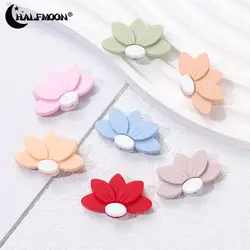10Pcs New Silicone Beads Petal style Focal Beads DIY Handmade Pen Necklace Bracelet for Keychain Jewelry Making Accessories