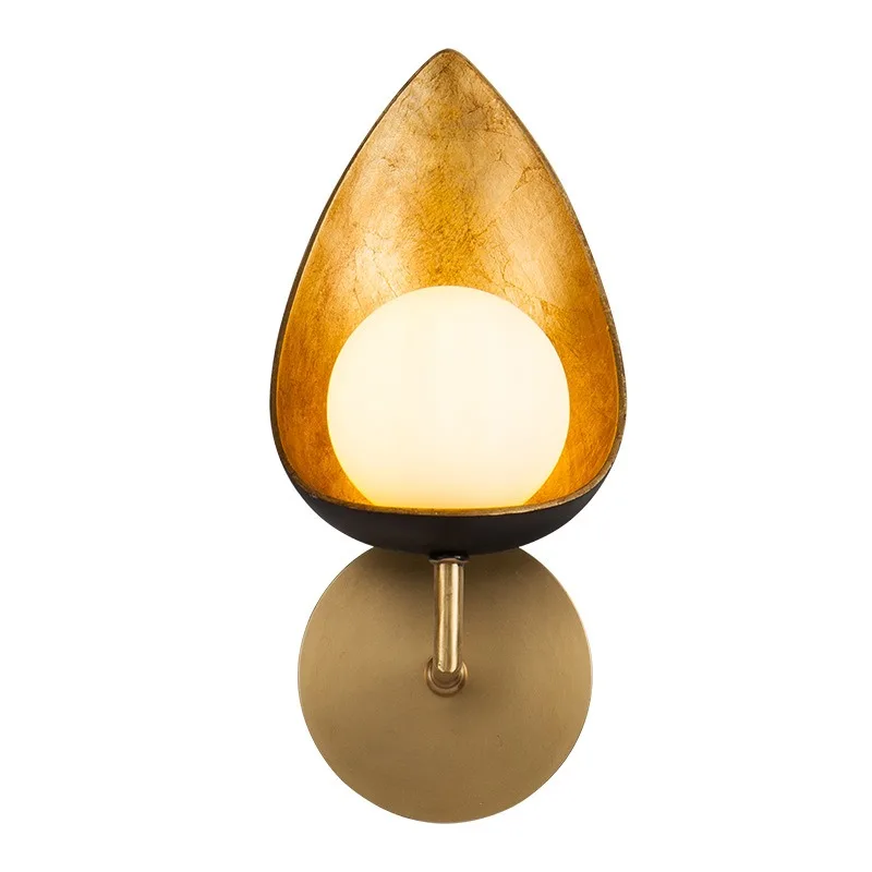 

Creative bedroom bedside outdoor crystal wall lamp