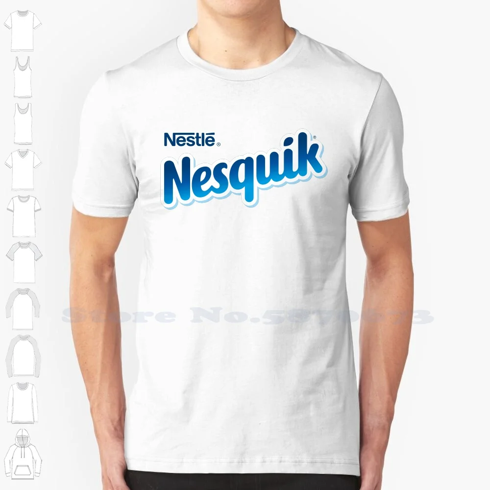 Camiseta informal con Logo de Nesquik, Camisa estampada de alta calidad, 100% algodón