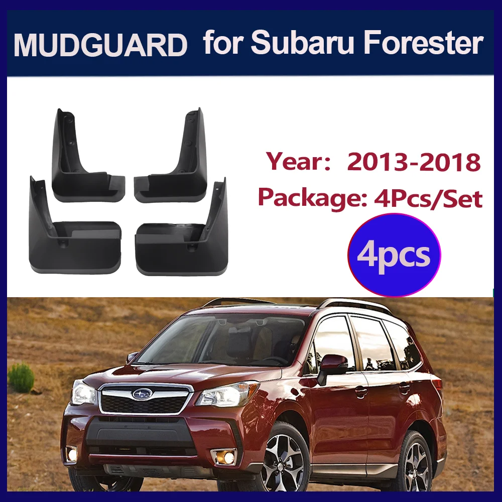 

4PC Front And Rear Wheel Mud Splash Guards Car Mudguard For Subaru Forester 2013-2018 2015 2016 2017 Fender Mudflaps Accessories