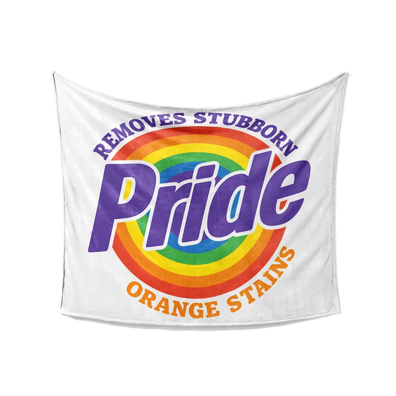 Gaslight Gatekeep Girlboss Pride Removes Stubborn Orange Stains Throw Blanket for Women Men Girls Boys Kids Pets Dogs Cats Couch