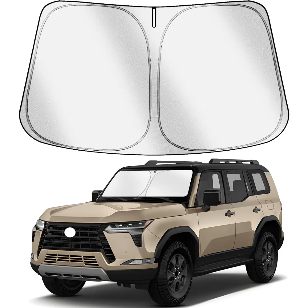 

Car Windshield Sun Shade Compatible for 2024 2025 Le-xus GX 550 Accessories, Foldable Window Sunshade Block UV Rays and Sun Heat