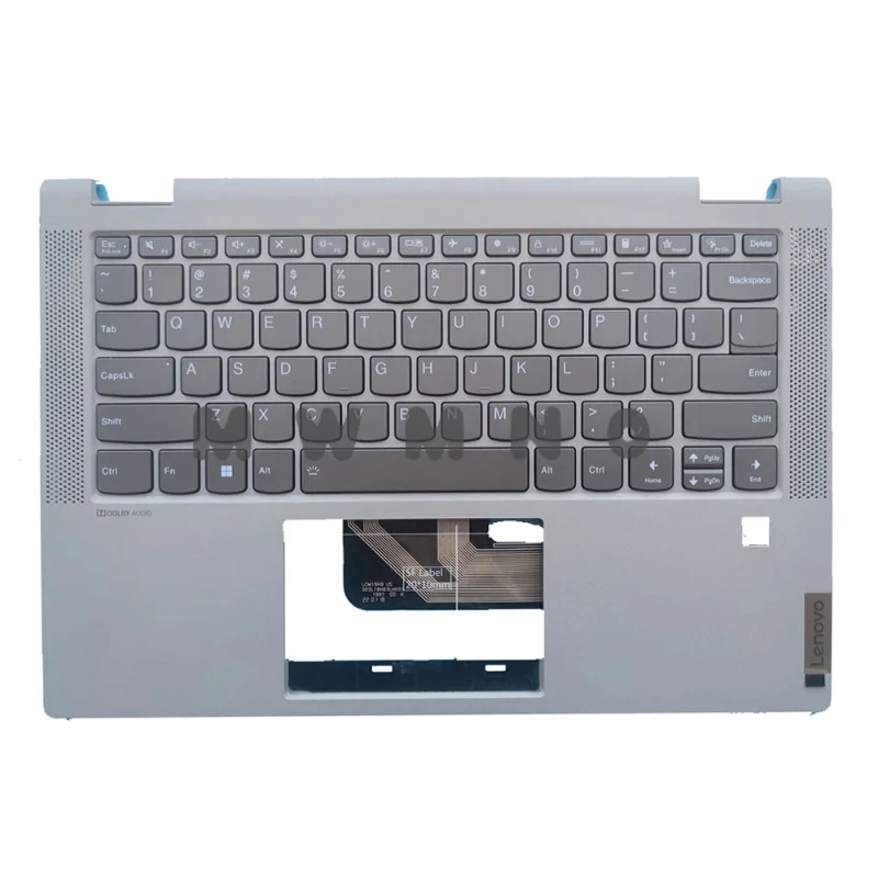 Palmrest backlit keyboard for Lenovo IdeaPad Flex 5-14alc05 silver 5cb1c19416