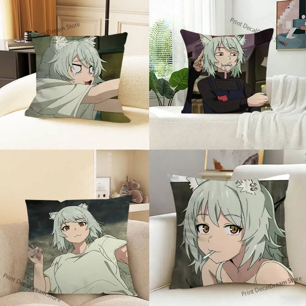K-Konata Izumi Lucky S-Star Pillow Case For Sofa Decor Car Office Room Printing Cushion Cover Decorations and Protector