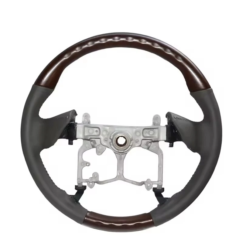 Wooden Steering Wheel Leather For Toyota Prado FJ150 2010-2016 / Tundra 2014-2022 / Tacoma 2014-2023 / 4 Runner 2010-2023