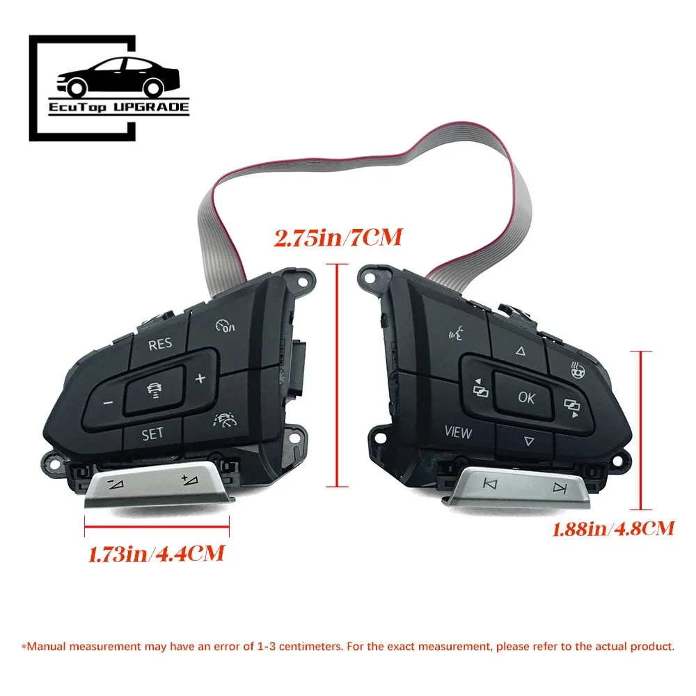 Кнопка на руле 3G0 959 442AF с подогревом и функцией ACC для VW Tiguan Golf 3G0959442AF
