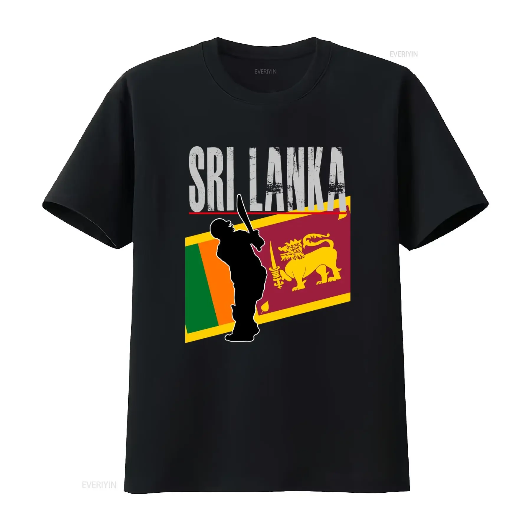 Sri Lanka Flag Cricket Player T Shirt for Fielders Bowlers Batsmen Supporters Stylish and Patriotic Design vintage Washed