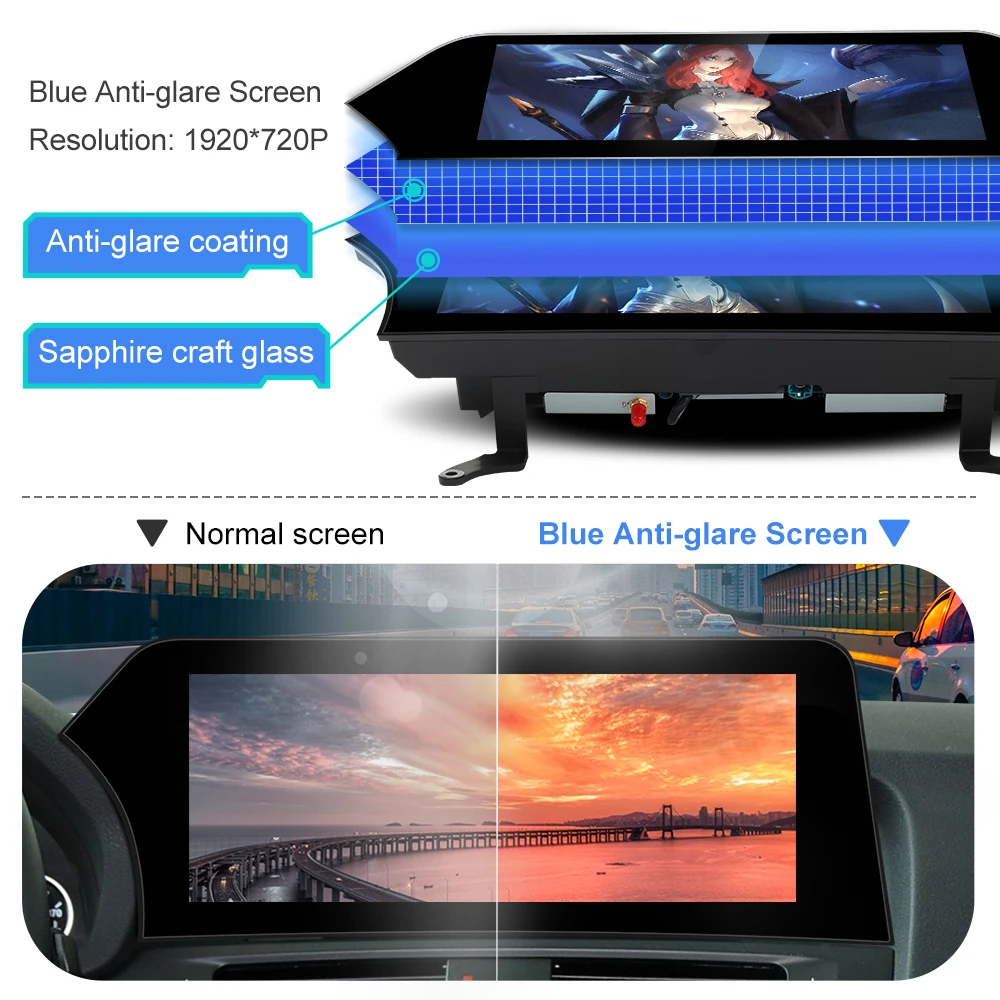 Android 11.0 12.3' Car Radio For BMW X3 F25 CIC NBT X4 F26 NBT System Blue Anti G-lare Screen Multimedia GPS Navigation Carplay