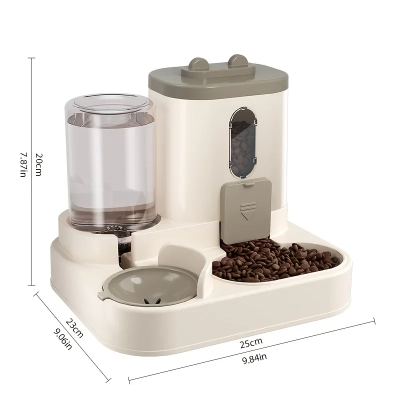 2in 1 Cat Food Dispenser Water and Food Integrated Fully Automatic Cat Food Feeding and Water Dispenser Cute Water Dispenser image 2