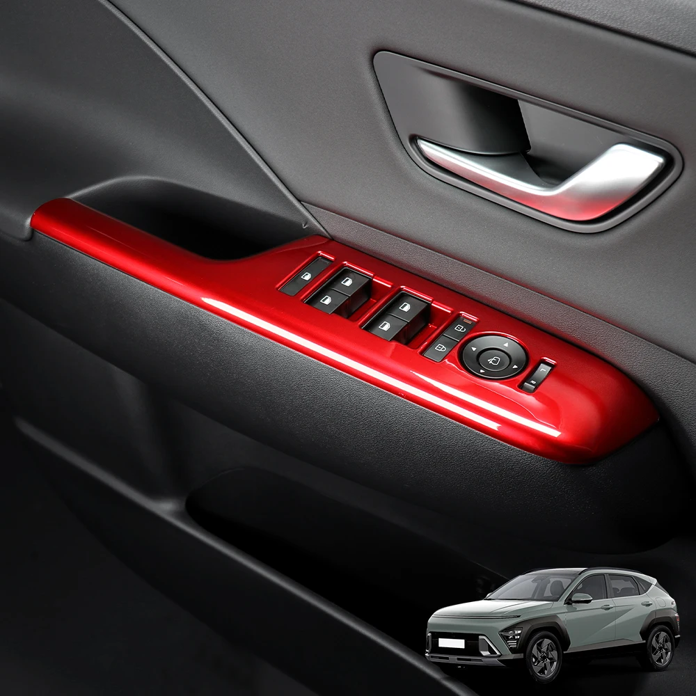 

Автомобильные аксессуары для интерьера, кнопка управления окном, накладка на дверную ручку, декоративная полоса из АБС-пластика для Hyundai KONA SX2 2024 2025 2026